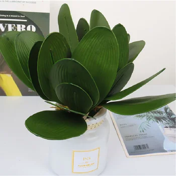 1 KOM. Plastična Umjetna Zeleni Leptir List Orhideje Obiteljska Vjenčanje College DIY Ukras Cvijet