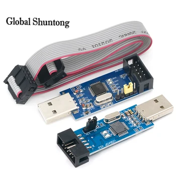 1 komplet USBASP USBISP AVR USB Programer ATMEGA8 ATMEGA128 ATtiny/CAN/PWM 10Pin Žični Modul DIY + 10Pin na 6-pinskom ploči adaptera