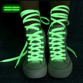 1 Par 100 cm, Sjajni, vezice Stan Tenisice Парусиновые vezice za cipele Sjaje u mraku Noći Fluorescentna vezice 6 Boja