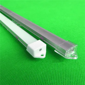 10/20/30/40 kom aluminijski profil 2 m za led trake, stana tape svjetlosni kanal s mliječno-prozirni poklopac za tiskane ploče 12 mm