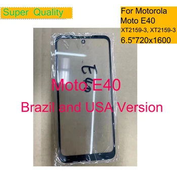 10 kom./lot Za Motorola Moto E40 Zaslon Osjetljiv na dodir Prednji Vanjski Stakleni Poklopac Objektiva Za Moto E40 XT2159-3 LCD-prikaz Prednje staklo S OSA