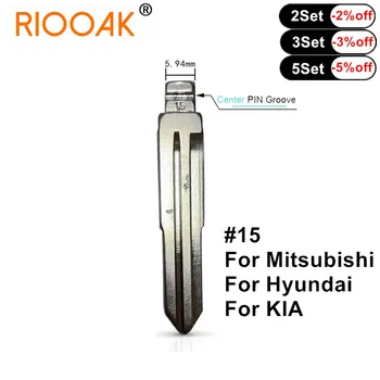 10 kom. Novi Uložak Flip-ključ # 15 KD Oštricu Ključa Za Mitsubishi Ssangyong MINI Isuzu DŽIP Lada Hyundai KIA Auto Daljinski Ključ Prazan