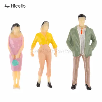 100 kom. Plastični Model Ljudi od 25 mm/18 mm/9 mm Vlak u Mjerilu 1:75 1:100 1:200 Oslikane Figure Scene simulacija ljudskih modela