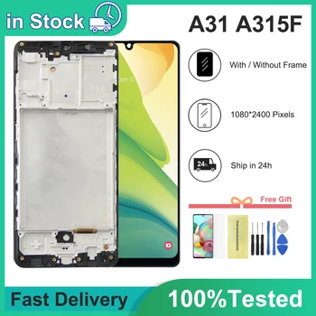 100% Test A31 LCD Za Samsung Galaxy A31 A315 Zaslon Osjetljiv na Dodir Digitalizator Sklop Za Samsung A31 A315F SM-A315F/DS LCD zaslon