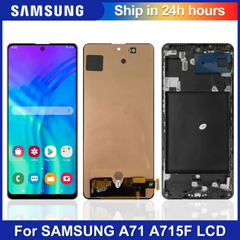 100% Test Prikaz A71 Za Samsung Galaxy A71 LCD zaslon A715 A715F A715F/DS A715FD Digitalizator sa zaslonom osjetljivim na dodir u Prikupljanju, Pomoćni Dio
