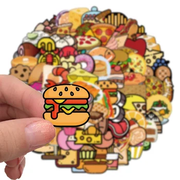 100PC Slatka Hrana Hamburger, Pomfrit Fin Naljepnice za Prtljagu Laptop Vodootporne Naljepnice Ukrasne Naljepnice na Veliko