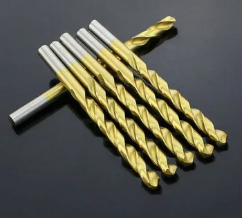 10ШТ 5,0 mm-9,0 mm high-Speed Čelična svrdla s titan premazom s izravnom koljenica za metal (5 mm/5,5 mm/6 mm/6,5 mm/7 mm/8 mm/9 mm)