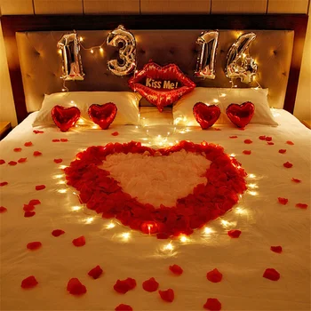 120 kom./paket, Umjetne Latice Ruže, Umjetne Latice Cvijeća na Valentinovo, Svilene Staza, Tepih, Cvjetnih Dekoracija