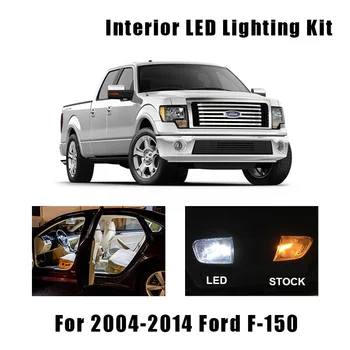 13 kom. Bijela LED Kit za unutarnje lampice, Pogodan Za Ford F-150 F150 aktivnosti iz 2004-2010 2011 2012 2013 2014 Kartica Kupole Tovara Licence Lampa