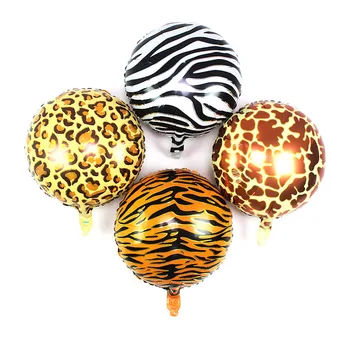 18 inča balon sa životinjama po cijeloj površini, леопардовый print, zebra, tiger print, balon, šuma, ukras za rođendan, balon na veliko