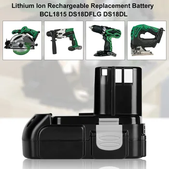 18 U 2.0 Ah Litij baterija baterija baterija baterija Baterija za Hitachi BCL1815 BCL1830 EBM1830 DS18DFL CJ18DL DS18DL WR18DMR električni alati Batteria