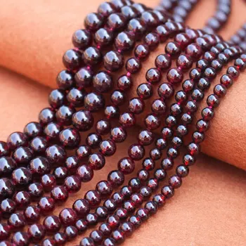 2-14 mm, Tamno Crveni Granat Perle Okrugle Perle Od Prirodnog Kamena Za Izradu Nakita perle 15 