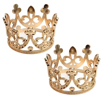 2 kom baroka vjenčanje mini cvijet djevojke vještački dijamant Kruna tijara svadbena frizura djevojke Crown Hairwear kose Crown tijara zlato boja