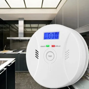 2 U 1 Dima CO Kombinirana Alarm LED LCD digitalni Zaslon Senzor za dojavu požara sigurnosti doma Detektor ugljičnog monoksida