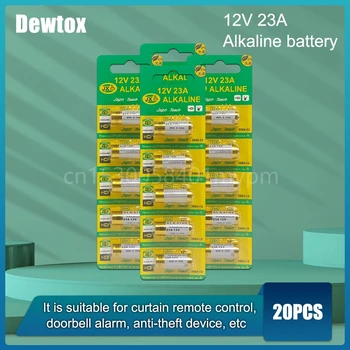 20 kom./lot Alkalna baterija 12 U 23A 23GA A23 A23S E23A EL12 MN21 MS21 V23GA MN21 L1028 RV08 GP23A K23A za senzor sigurnosni Prozor
