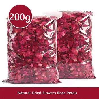 200 g Prirodnog Sušenog Cvijeta Ruže Latice Konzervirane Ruže Ukras za Tortu Za Rođendan Ljepota Kupanje Namakanje Rozenblaadjes Prodaja na Veliko