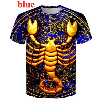 2022 Harajuku Stil Životinja Škorpija 3d t-Shirt S po cijeloj površini Ljetna Muška Moda Majica Kratkih Rukava