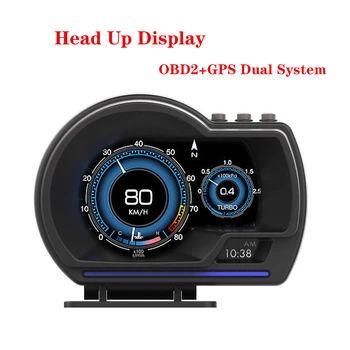 2022 HPD OBD2 + GPS Digitalni Senzor Glavnom Zaslonu Auto Elektronika Pametan Monitor Alarmni Temperatura Vode Ulja o/min GPS Za Sva Vozila