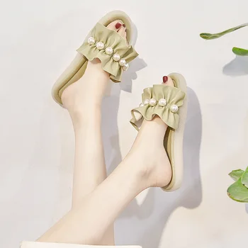 2022 Kožne papuče za žene ljeto nositi tetive mekani ručnici cipele XXC-123