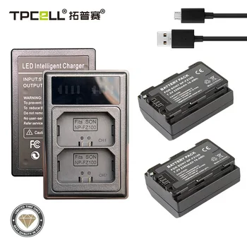 2280 mah NP-FZ100 NPFZ100 NP FZ100 Baterija + Besplatna LED Dual USB Punjač za Sony NP-FZ100, BC-QZ1, Sony a9, a7R III, a7 III, A6600