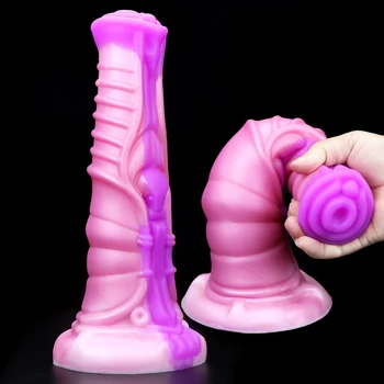 26*6,3 cm Div Animal Dildo Konj Realan Član Mekani Silikonski Penis Ogromne Analni Seks-Igračke Za Muškarce Par Flert Robu za Odrasle