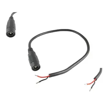 2x Priključak za napajanje dc CCTV 5,5x2,5 mm Utičnica s kabelom Kabel 30 cm / 1 ft