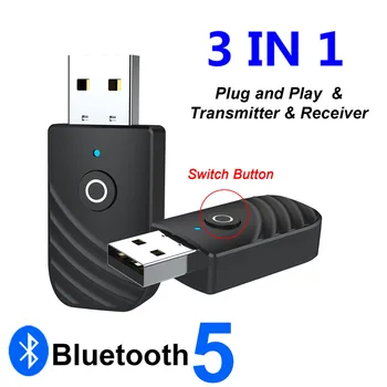 3,5 mm AUX Bluetooth Audio Prijemnik Predajnik 3 u 1 USB Bluetooth 5,0 Bežični Adapter Adapter Za Auto TV Zvučnik