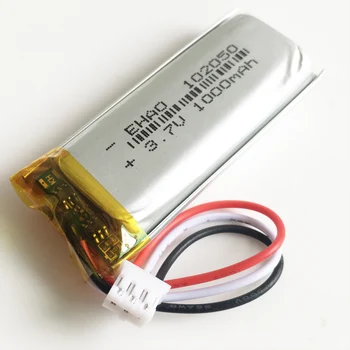 3,7 1000 mah Lipo Punjiva baterija 102050 s JST 2,0 mm priključak 3pin za kućanstvo žični mikrofon audio računalo