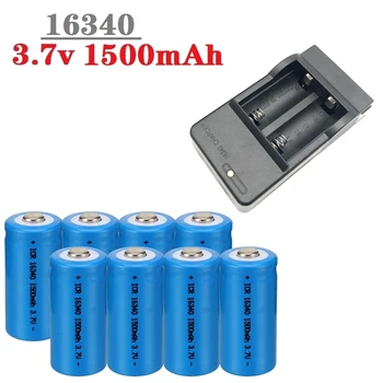 3,7 1500 mah Punjive Litij-ionske Baterije 16340 CR123A Baterija Za Led Svjetiljka Roading Strujni Punjač Za CR123A 16340 baterija
