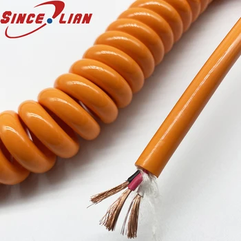 3 kernel-1 kvadratni opružni žica PU Narančaste boje Izvucite kabel Бескислородный čist bakar spiralni kabel može biti produžen za 1-10 metara