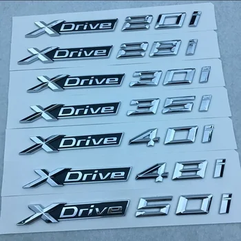 3D ABS xDrive X Drive Krilo Prtljažnika Amblem Ikonu Auto Oznaka za BMW X1, X3, X5, X6 20i 28i 30i 35i 40i 50i Pribor