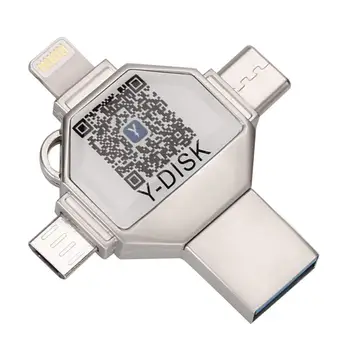 4 u 1 OTG Usb Flash drive za iPhone Stick 32 GB, USB 3.0 Memory Stick Vanjski disk za uređaje iOS/Android/Type C/Windows