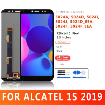 5,5-inčni LCD ekran za Mobilni telefon Alcatel 1S 2019 5024 5024A 5024D 5024I 5024J 5024D LCD zaslon osjetljiv na dodir Digitalizator