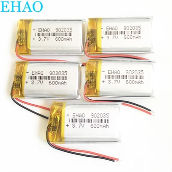 5 kom. EHAO 902035 3,7 600 mah Litij-Polimer baterija baterija baterija baterija Baterija LiPo Zamjena stanica Za Mp3 DVD E-knjiga bluetooth slušalica