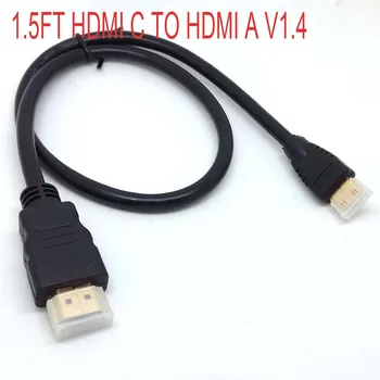 5-noga mini-HDMI kompatibilan kabel C mužjak-HDMI kompatibilan kabel A male v1.4 HD ZA fotoaparat Panasonic Lumix DMC-FZ48 DMC-ZX3 DMC-ZR3