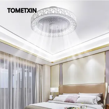50 cm pametan led stropni ventilatori ventilatori s pozadinskim osvjetljenjem daljinski upravljač dekor za spavaću sobu ventilator lampa zrak Nevidljiv dodatak Bluetooth Nečujne