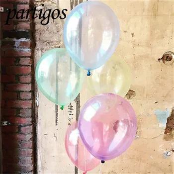 50шт 10-inčni kristalno baloni s mjehurićima šarene prozirne latex baloni dekor za zurke u povodu dana rođenja vjenčanje ljetnim гелиевые loptice