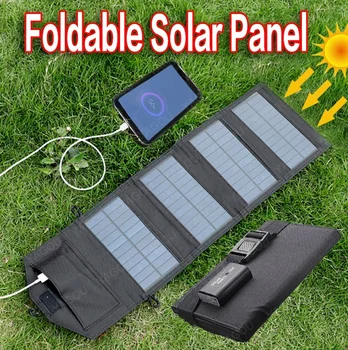 60 W Vanjski Sunpower Sklopivi Solarni Panel Ćelije 5 U USB Prijenosni Solarni Punjač Baterija za Mobilni Telefon Putovanja Kamp Izlet