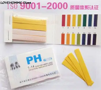 Alati za testiranje 80 traka/pakiranje pH test traka PH-metar Područje regulacije PH 1-14st Indikator kiselina alkalni Lakmus Papir Voda Tla
