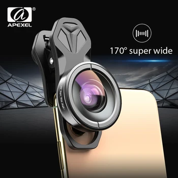 APEXEL optički objektiv za telefon HD 170 stupnjeva super širokokutni objektiv Kamere optičke Leće za iPhoneX xs max xiaomi sve pametne telefone