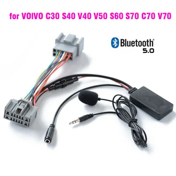 Auto Bluetooth 5,0 Bežični Telefonski Poziv Handsfree AUX In Adapter za VOlVO C30 S40 V40 V50 S60 S70 C70 V70 XC70 S80, XC90 SA Mikrofonom