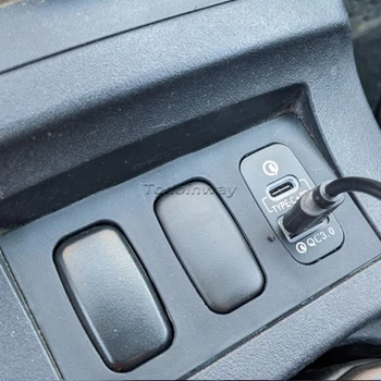 Auto Punjač za Brzo Punjenje TYPE-C PD USB Sučelje Dvostruka Utičnica Za Mitsubishi Outlander LancerEX Pajero Sport ASX V73 V93 V97