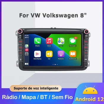 Auto radio Android 12 Za VW Volkswagen Polo/Tiguan/Golf 6/Passat b7/b6/Jetta/Škoda/Octavia 2 Sjedala Media player CarPlay 48EQ