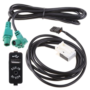 AUX USB Auto Prekidač Utičnica + Kabel za bmw E60 E61 E63 E64 E87 E70 E90 F25 za c.c. uređaj domaćin