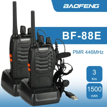 Baofeng 2 kom. BF-88E PMR446MHz Dvostrani Radio 1500 mah PMR Radio Ručno 0,5 W Prijenosni prijenosni radio sa Slušalicom