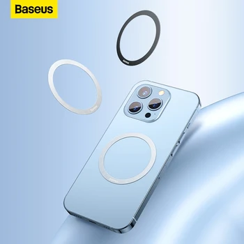 Baseus Magnetsko Metalni Prsten Naljepnica Veza Torbica Za Telefon Za Bežično Punjenje Uređaja Auto Držač Telefona Za iPhone 13 Huawei Samsung Xiaomi