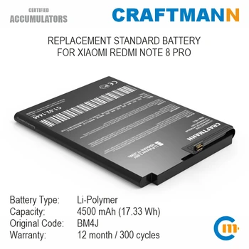 Baterija Craftmann za XIAOMI REDMI NOTE 8 PRO (BM4J)