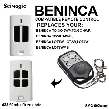 BENINCA TO.GO2WP / TO.GO4WP daljinski upravljač privjesak za ključeve za otvaranje garažnih vrata 433,92 Mhz tim