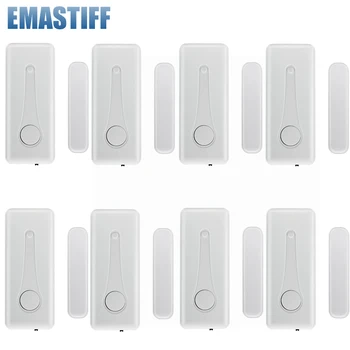 Besplatna dostava eMastiff 8 kom. Bežična Vrata Prozor Senzor Zazora Kontakt Detektor Vrata Prekidač 433 Mhz s Unutarnjom Antenom 8 kom.