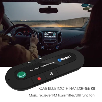 Bluetooth Hands-free autoinstalacija Bežični Bluetooth Zvučnik Telefon MP3 Music Player Štitnik Za sunce Isječak rad bez uporabe ruku i Auto Punjač